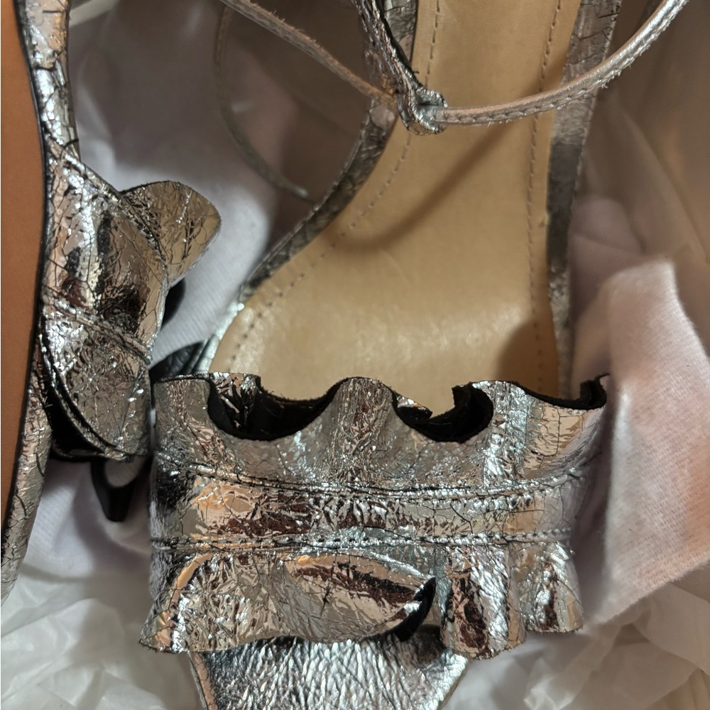 SCHUTZ Silver Glamorous Sandals - Picture 6 of 10